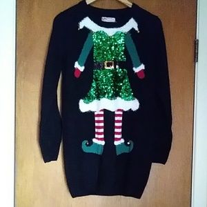 Not So UGLY Christmas Sequin Sweater Dress